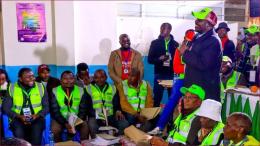 File photo of DCP officials during primaries in Ol Kalou.